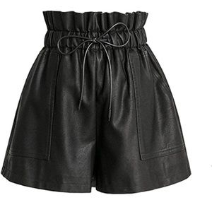 Faux leather shorts
